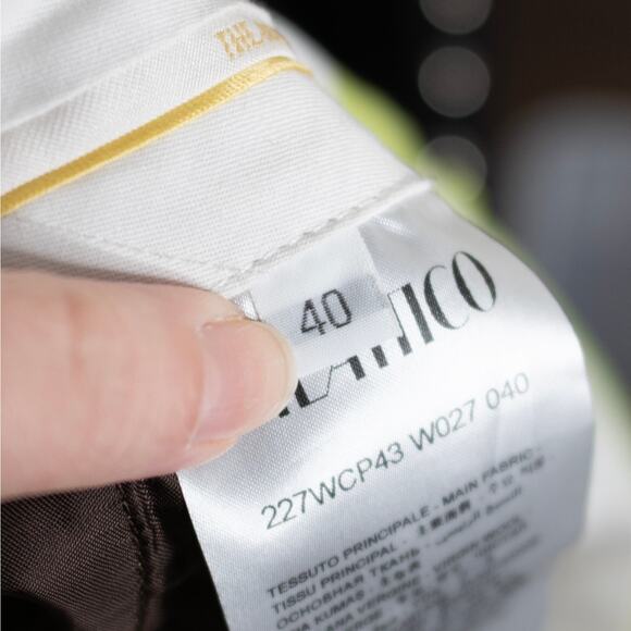 The Attico Jagger Wool Gabardine Pants Pistache Green Trousers Pleated 4 US NWT - Picture 8 of 9